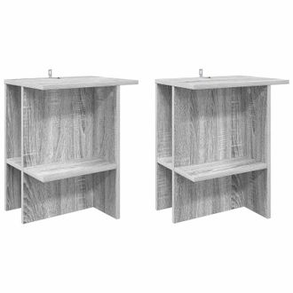 vidaXL Mesa De Caf&eacute; 2 Pcs Gris Sonoma 40 X 30 X 49 Cm Vidaxl