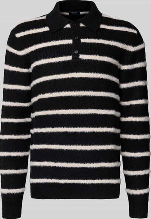 Mc Neal Strickpullover mit Kentkragen in Black, Größe XXL