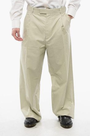 Dior Single-Pleat Cotton-Blend Palazzo Trousers size 50