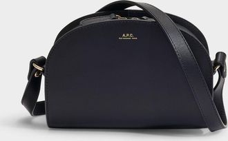 A.P.C. Zwart Demi-Lune Mini-tasje van glad kalfsleer