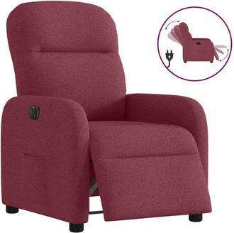 vidaXL Sill&oacute;n Reclinable El&eacute;ctrico Tela Rojo Tinto Vidaxl