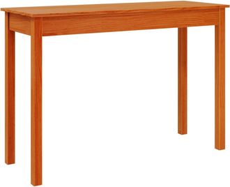 vidaXL Mesa Consola Madera Maciza De Pino Marr&oacute;n Cera 110x40x75 Cm Vidaxl