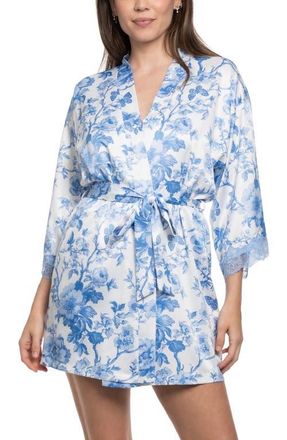 In Bloom by Jonquil Molleigh Toile Print Satin Wrap in Ivory at Nordstrom, Size X-Small