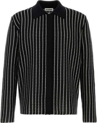 Jil Sander Embroidered Crochet Cardigan