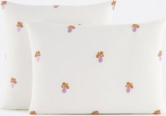 La Redoute Interieurs Vintage geborduurd katoenen kussensloop Ariette