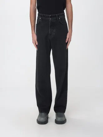 Stone Island Jeans straight a vita media in denim di cotone stretch