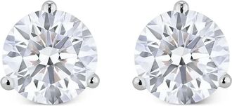 Tilla 14kt witgouden oorbellen met in het laboratorium gekweekte diamant - Zilver