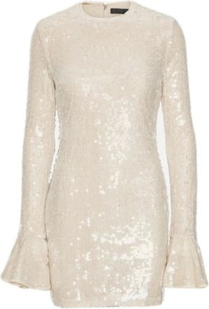 Rotate Rotate Birger Christensen, Kleedjes, Dames, Roze, L, Polyester, Sequins Ls Mini Jurk