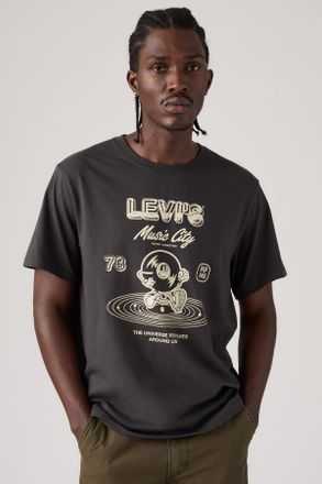 Levi's Relaxed Fit Graphic Tee - Uomo - 2XL - Nero / Music City 2 Phantom