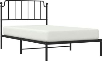 vidaXL Vidaxl - Estructura Cama Sin Colch&oacute;n Con Cabecero Metal Negro 107x203 Cm