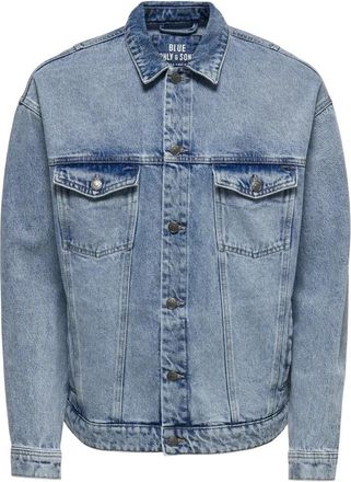 Only & Sons Licht gebleekte Denim Jack - Heren - Spijkerjassen - Blauw - XS - Denim - Jassen