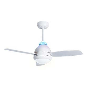 Sulion Ventilador de techo led blanco con altavoz 97cm