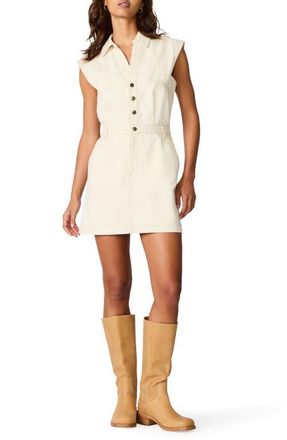Steve Madden Felicite Cotton Denim Mini Shirtdress in Natural at Nordstrom, Size X-Large