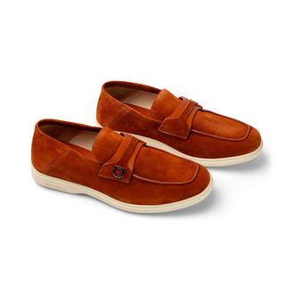 Ferragamo Suede Loafer - Red