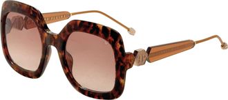 Philipp Plein Philipp Plein Womens 55mm Shiny Leopard Sunglasses