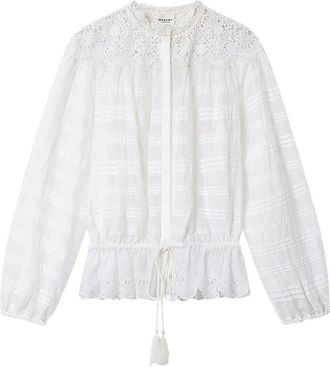 Isabel Marant Polly Cotton And Floral Lace Blouse Clothing