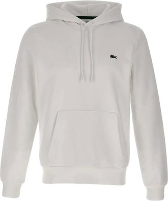 Lacoste Felpa in cotone con cappuccio - Bianco