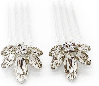 Brides & Hairpins Kenji Set of 2 Crystal Combs in Silver at Nordstrom
