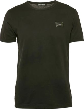 Dolce & Gabbana T-shirt met logoplakkaat - Zwart