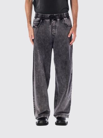 Diesel Pantaloni sportivi in cotone straight con coulisse in vita