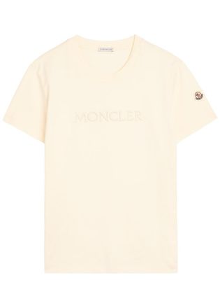 Moncler Logo-appliqu&eacute;d Cotton T-shirt - White - XL (UK16 / XL)