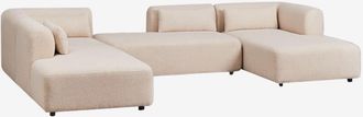 Sklum Sklum - Sof&aacute; Modular Chaise Longue Derecho De 4 Piezas Con Doble Div&aacute;n Fogler