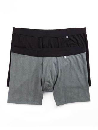 Jockey Big & Tall 2-Pack Hypersoft 360 Boxer Briefs in Black at Nordstrom, Size 3X Big