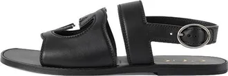 Gucci Cut-Out Detailed Interlocking G Sandals Black 723627-US000-1000