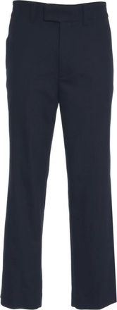 Paolo Pecora Broeken, Heren, Blauw, M, Klassieke Straight-Leg Chinos in Blauw