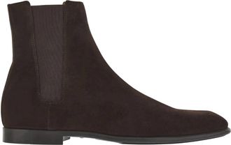 Ferragamo Mens Chelsea Leather Boots In Purple