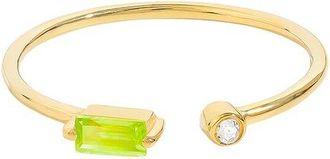 Tiramisu 14K Over Silver 0.15 Ct. Tw. Gemstone Bypass Ring