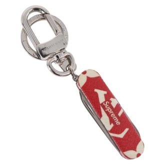 Louis Vuitton Pre-owned Accessories, female, Red, Size: ONE SIZE Pre-owned Canvas Key Holder