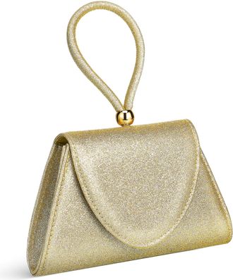 Yardwe Elegant Gold Clutch Bag Lightweight Tote Purse for Women with Comfortable Handle Large Capacity Evening Party Handbag Suitable for Wedding and Everyda