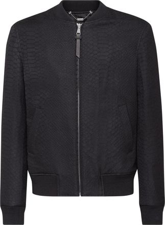 Billionaire Boys Club Bomber Jacquard Animalier Print - Heren - Bomber jackets - Zwart - M - Wol - Jassen