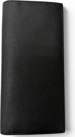 Prada Black Leather Long Wallet (Bi-Fold) (Pre-Owned)