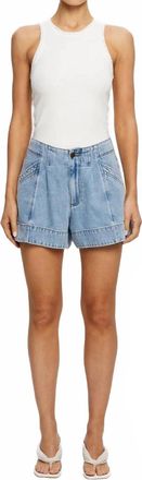 Kivari Womens Laguna Denim Short In Pale Stone