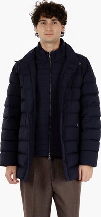 Add Down Coat detachable pacific blue