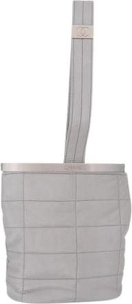 Chanel Pre-owned Vintage Nylon Mini Bag - Dames - Vintage Mini Tas - Grijs - ONE Size - Nylon - Vintage