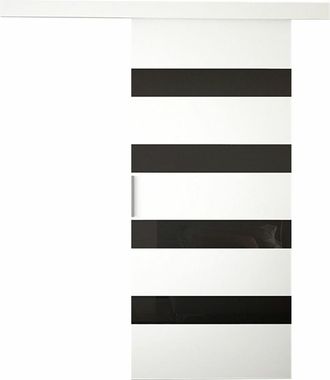 Mirjan24 Mobilier1 - Puerta Corredera Closico 174, Blanco + Negro