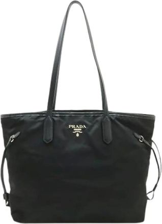 Prada Pre-owned Tote Bags, female, Black, Size: ONE SIZE Pre-owned Vintage Tote Shoulder Bag