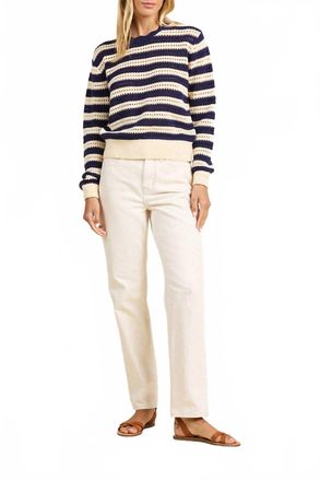 Trovata Ryann Sweater In Navy Stripe