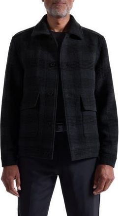 Bugatchi Glen Plaid Jacket in Anthracite at Nordstrom Rack, Size Xx-Large