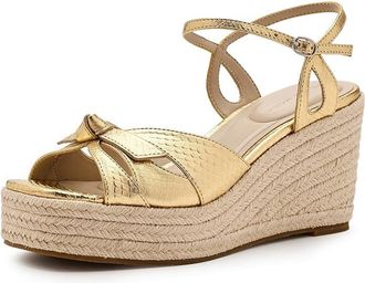 Pelle Moda Elbie Womens Wedge Shoes Light Gold : 9.5 M, Leather