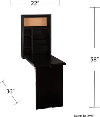 SEI Furniture Sei Minford Fold Out Wall Desk