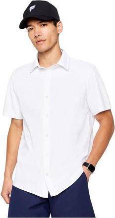 Fabletics The Don Short Sleeve Button Up in Classic White at Nordstrom, Size Xx-Large