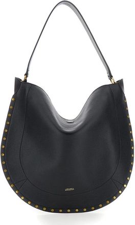 Isabel Marant Zwarte Hobo Tas Soft-GB - Dames - Schoudertassen - Zwart - ONE Size - Tassen