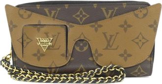 Louis Vuitton Marron Coated Canvas Long Wallet (Bi-Fold) (Pre-Owned)