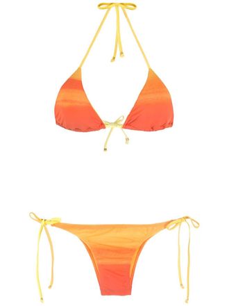 Amir Slama Gestreepte bikini - Oranje