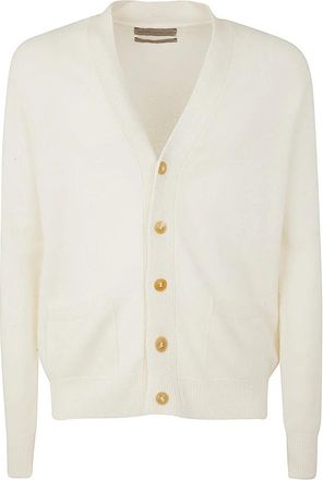 Original Vintage Kasjmier Vest Trui - Heren - Vesten - Wit - XL - Kasjmier - Truien & Vesten