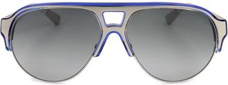 Linda Farrow KRIS VAN ASSCHE KVA49 C4 Mens Sunglasses Silver Size 60